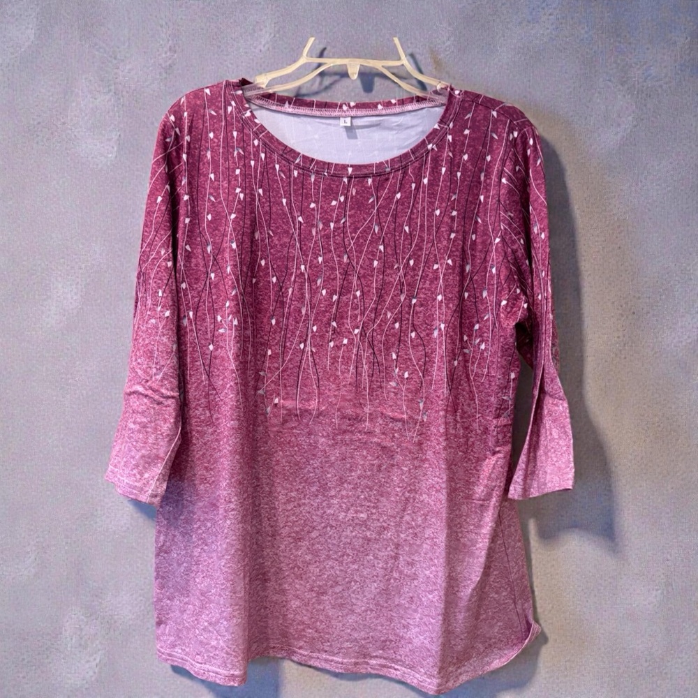 Women's Pink Patterned Top